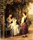 Fritz Zuber-Buhler Tickling the Baby painting